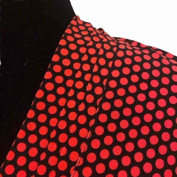 Liz Claiborne Faux Wrap Polka Dot Dress Size Small - Picture 5 of 11